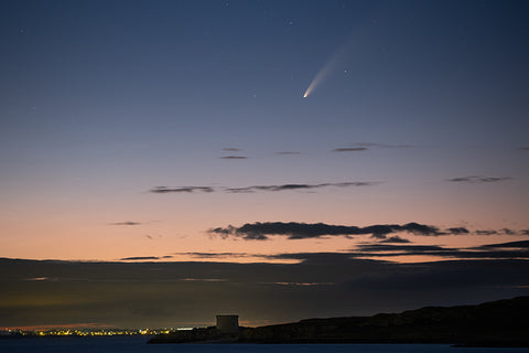 Comet Neowise and Ireland's Eye Martello Tower